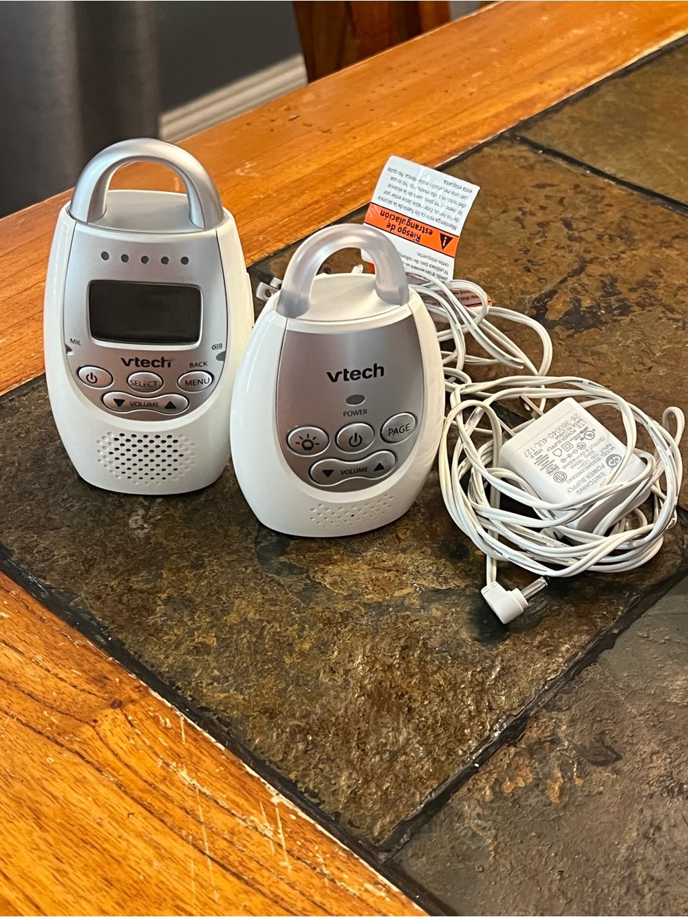 VTech White Portable Two-Way Audio Monitor Set